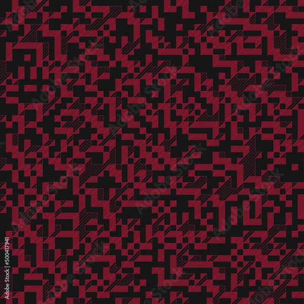 Fototapeta Implementation of Edward Zajec’s “Il Cubo” from 1971. Essentially a Truchet tile set of 8 tiles and rules for placement art illustration