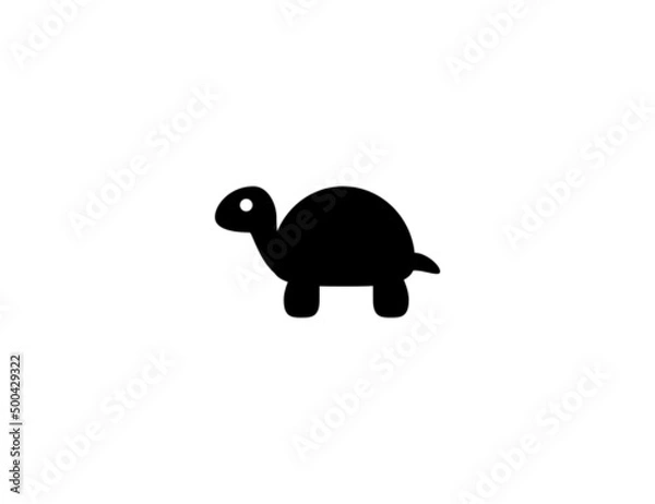 Obraz Turtle vector icon. Isolated turtle or tortoise flat illustration