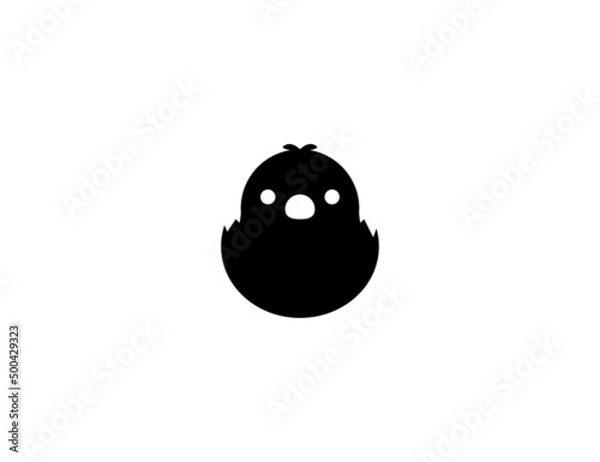Obraz Hatching Chick vector icon. Isolated Hatching Chick flat illustration