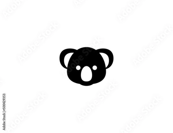 Obraz Koala vector icon. Koala bear icon. Isolated Koala face, head flat illustration
