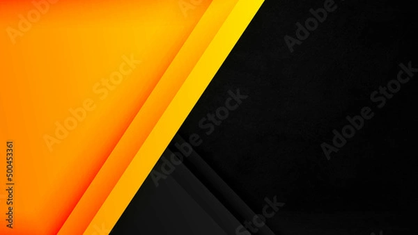Fototapeta yellow, Orange, Red and black abstract background with web Sale banner with writing space