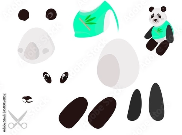 Fototapeta Cut paper Panda 