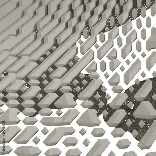 Fototapeta 3d render grey background illustration with surface