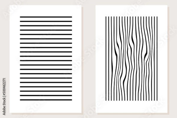 Obraz Minimalist Abstract Boho Graphic Poster Set Pattern Background