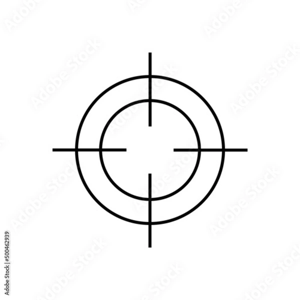 Fototapeta Target line icon. Sight symbol. Editable stroke