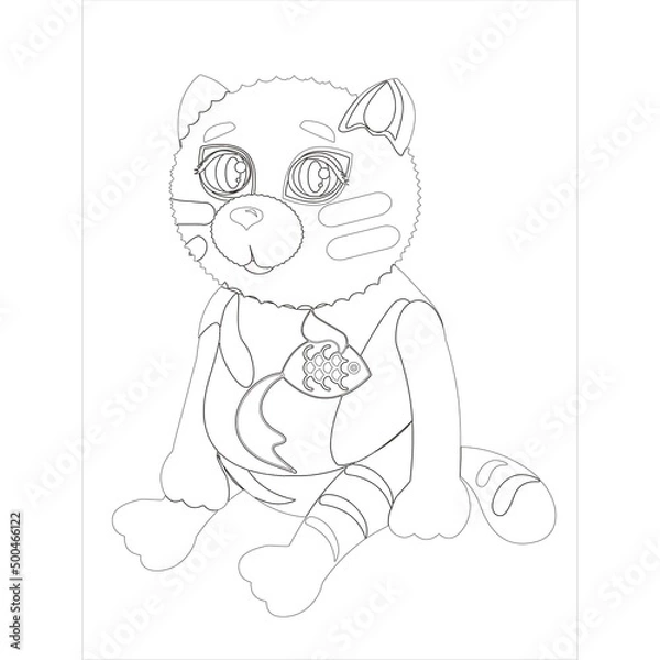 Fototapeta coloring page Sweety Kitty