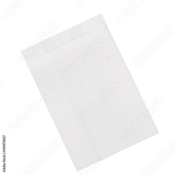 Fototapeta white paper bag on white background