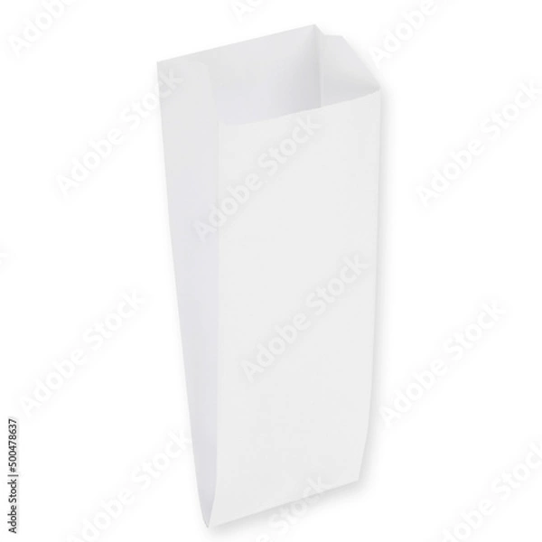 Fototapeta white paper bag on white background