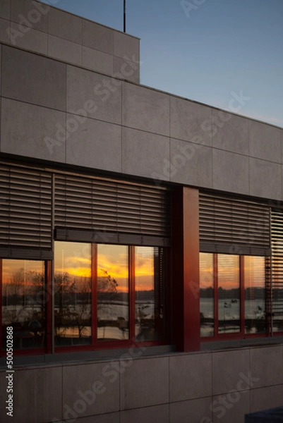 Obraz Pôr-do-sol na cantina da Universidade de Aveiro 