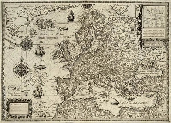 Obraz Stara mapa Europy