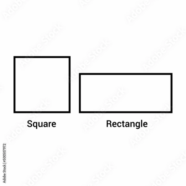 Fototapeta square and rectangle shape in mathematic