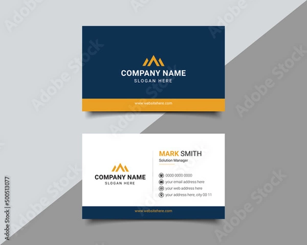 Obraz Multipurpose Creative corporate business card design Template Double side with professional Elegant
