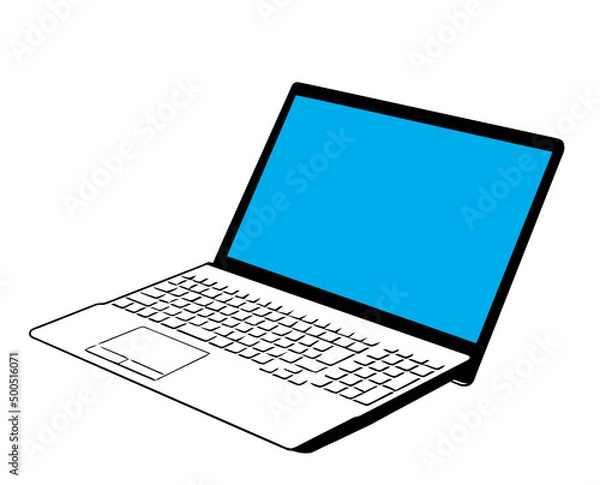 Obraz ノートパソコンのベクターイラスト