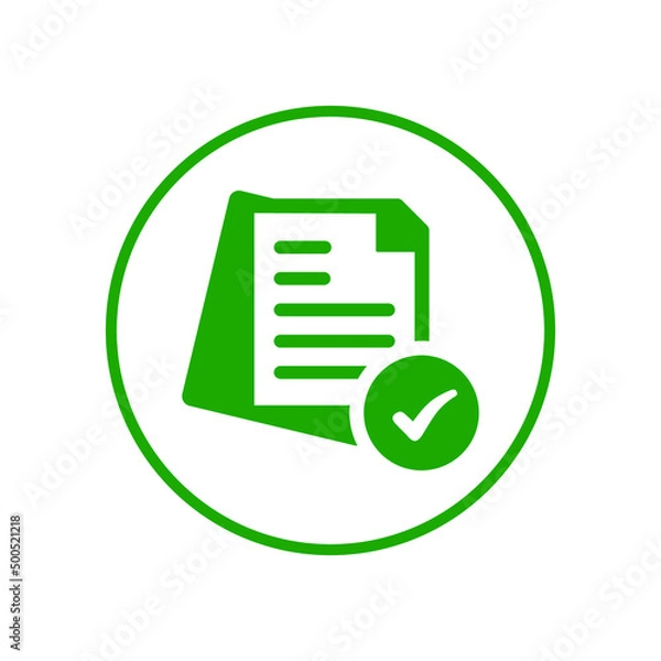 Fototapeta Copy, document, documents icon. Green vector sketch.