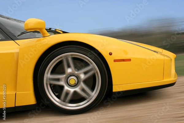 Obraz Jasnożółty włoski super samochód