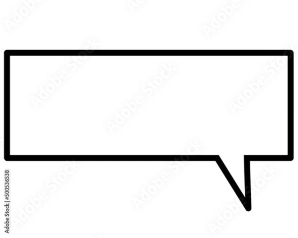 Obraz 吹き出し　長方形　話す