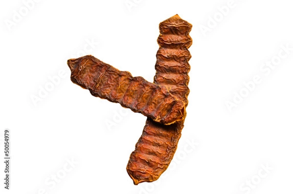 Obraz Acacia concinna on white background