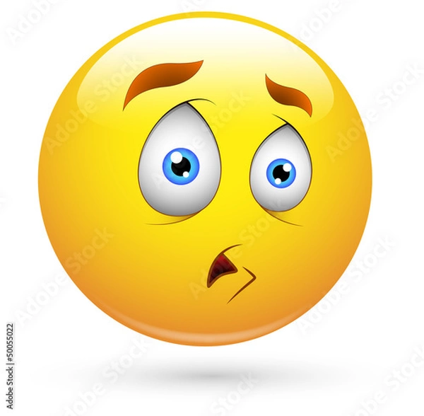 Obraz Smiley Vector Illustration -  Puzzled Face