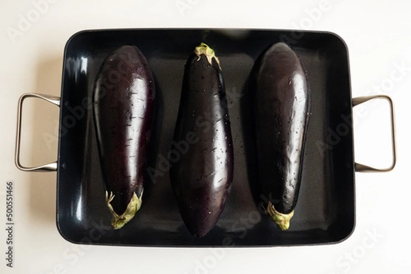 Obraz eggplant in the baking dish