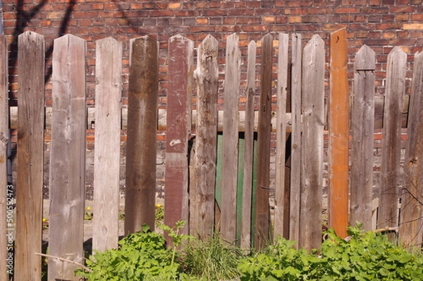 Obraz drewniany płot