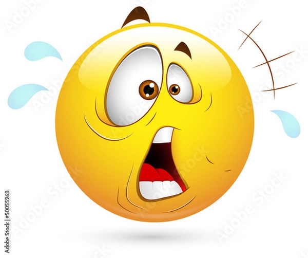 Obraz Smiley Vector Illustration - Surprised