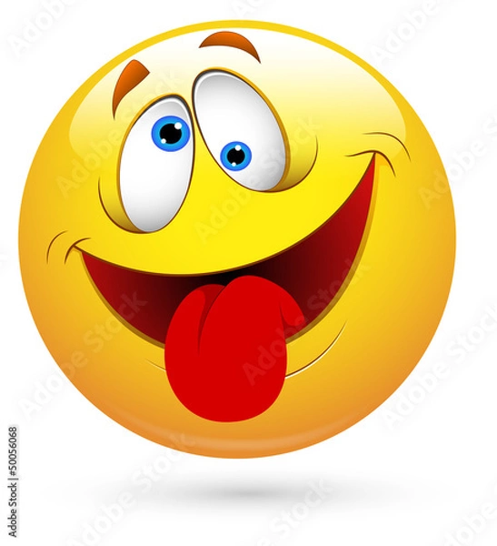 Obraz Smiley Vector Illustration - Tongue Out