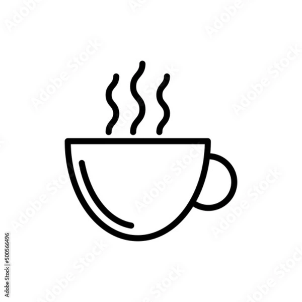 Fototapeta mug coffee new icon vector simple
