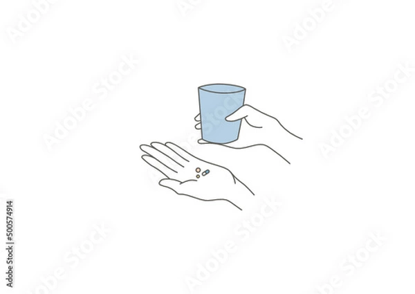 Obraz 薬　飲む