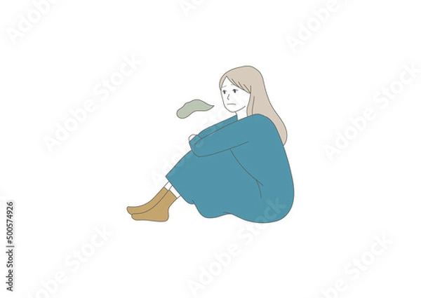 Obraz 落ち込む女性