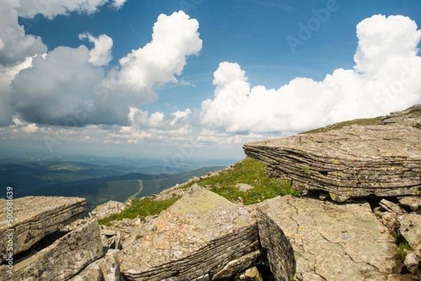 Obraz landscape with blue sky and clouds