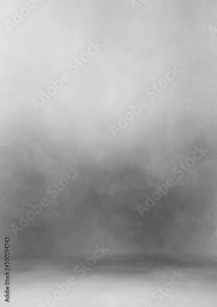Fototapeta Gray concrete or plaster wall and floor empty studio room background
