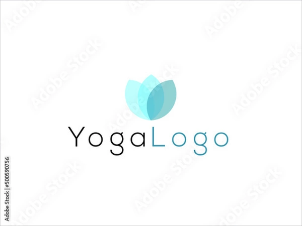 Obraz three leaf logo, eye soothing, elegant, beauty, health brand logo