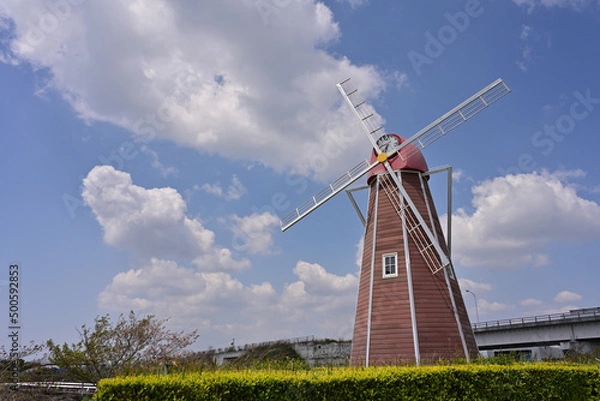 Obraz とある町の公園の風車