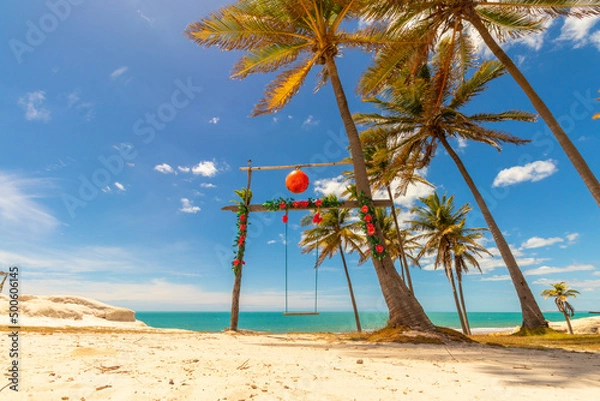 Fototapeta beach with trees