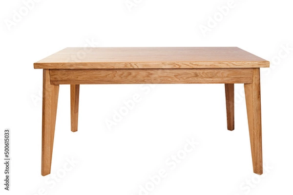 Fototapeta handmade wooden table on a white background with all the details