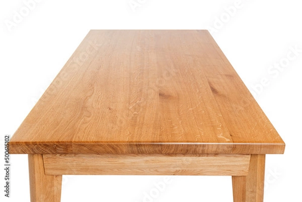 Fototapeta handmade wooden table on a white background with all the details