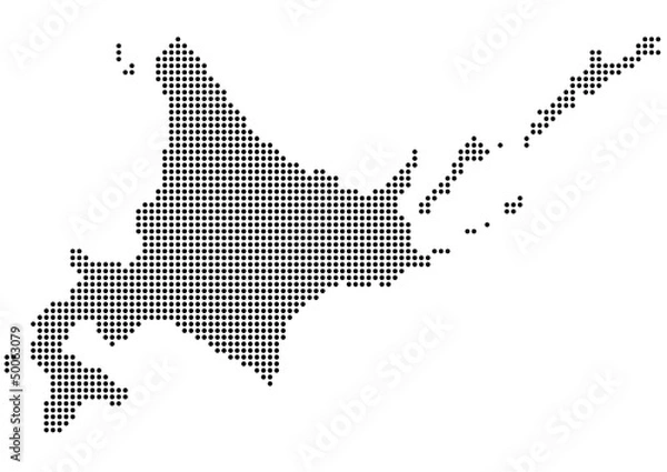 Obraz 地図（北海道）
