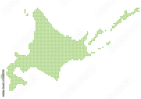 Obraz 地図（北海道）