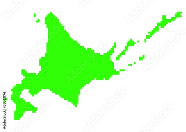 Obraz 地図（北海道）