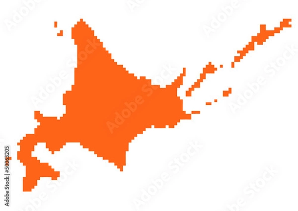 Fototapeta 地図（北海道）