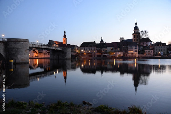 Fototapeta Abend am Main bei Kitzingen
