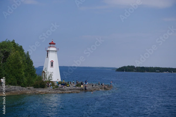 Fototapeta lighthouse on the island of island