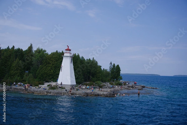 Fototapeta lighthouse on the island of island