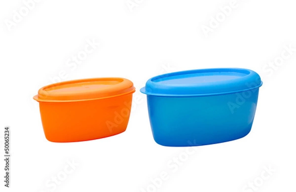 Fototapeta Two size of plastic box for food storage