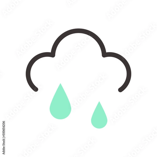 Obraz 雨のお天気アイコン　ベクターイラスト素材