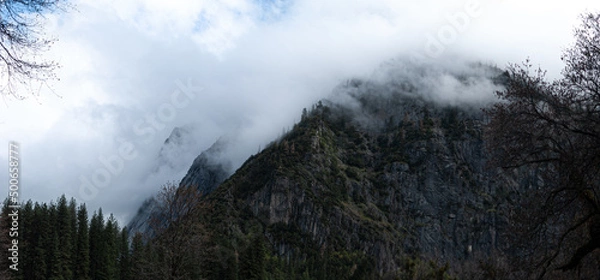 Fototapeta Yosemite Mountain in Mist