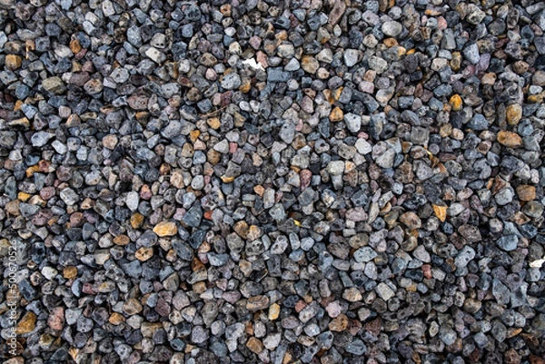 Fototapeta small stones after rain texture pattern background