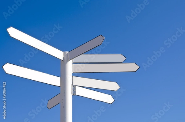 Obraz Blank direction signpost