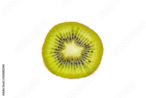 Fototapeta Half slice Kiwi fruit with isolate background. Food object with die cut white background
