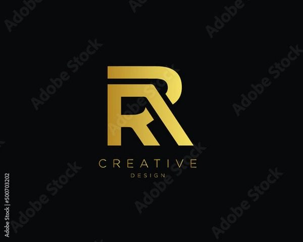 Obraz Creative Minimal Letter RR Logo Design | Unique RR Monogram